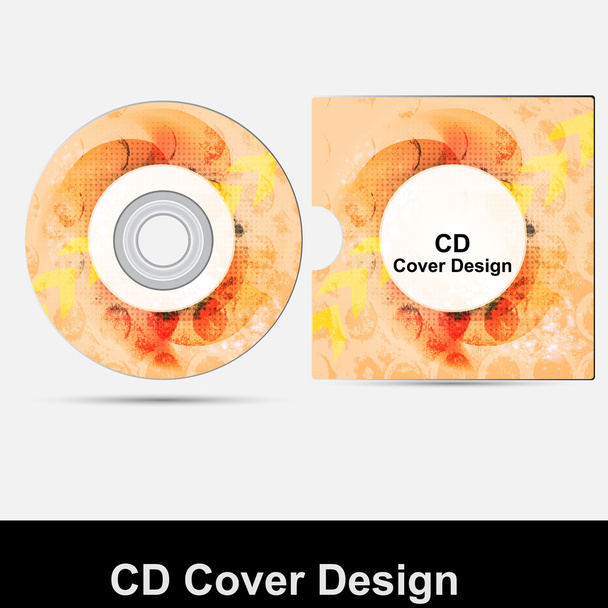 cd cover design template presentation isolated on white backgrou - Vektor, obrázek