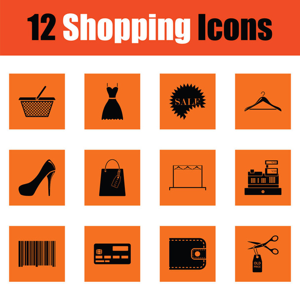 alışveriş Icon set - Vektör, Görsel