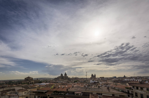 Salamanca, con la Catedral, la Pontificia Universidad y el Monasterio Dominicano de San Esteban
 - Foto, Imagen