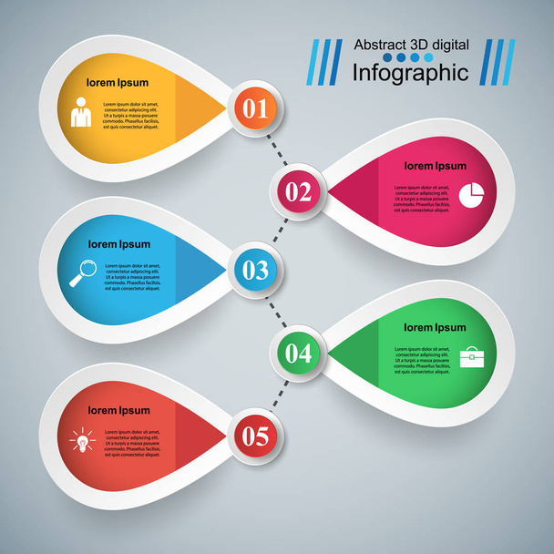 Business Infographies origami style Illustration vectorielle
. - Vecteur, image