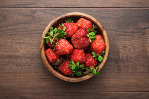 strawberries on the wooden table - Photo, image