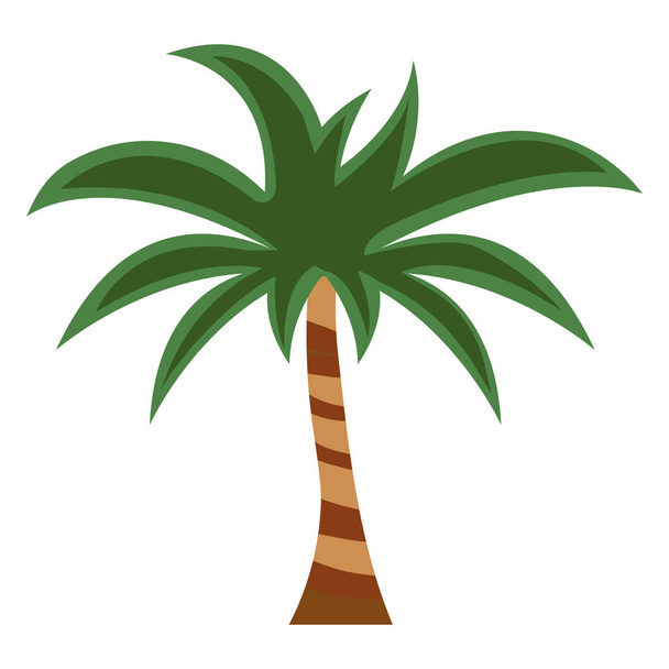 Palm platte pictogram. Cartoon vectorillustratie - Vector, afbeelding