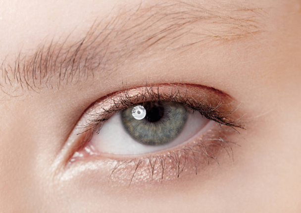 Eye close-up beauty with creative makeup - Photo, Image