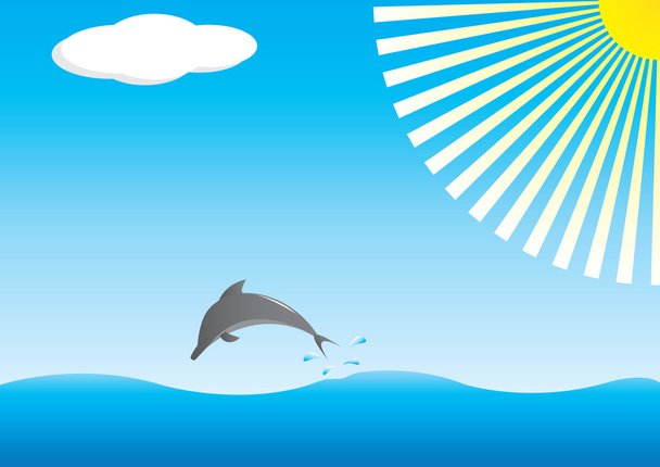 Dolphin - Vektor, obrázek