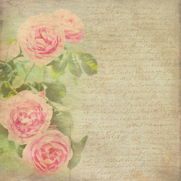 Vintage achtergrond - Floral illustratie - Foto, afbeelding