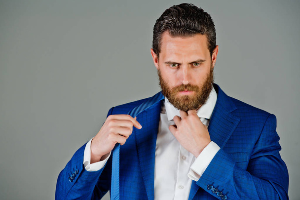 business man with beard, formal fashion, marketing, man - Φωτογραφία, εικόνα