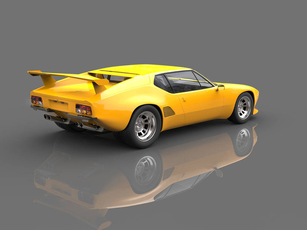 Sole giallo anni ottanta auto sportive - showroom shot
 - Foto, immagini