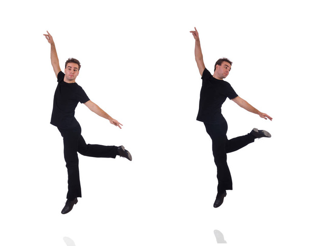 Dançarino isolado no fundo branco
 - Foto, Imagem