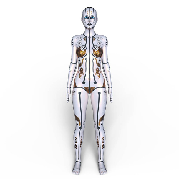 3D CG rendering of a female robot - Fotó, kép