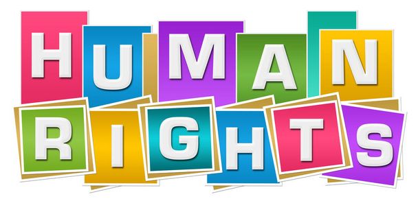 Emberi jogok színes négyzetek csíkok  - Fotó, kép