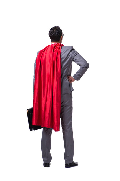 Супергерой бизнесмен изолирован на белом фоне
 - Фото, изображение