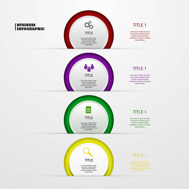 infographic circle color vector  business eps 10 illustration - Vector, Imagen