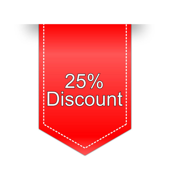 25% Discount label - illustration - Photo, Image