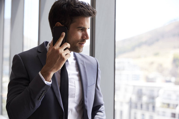 Businessman Making Phone Call  - Фото, изображение