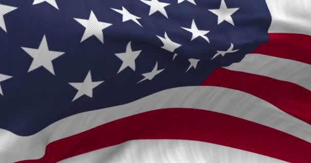 Flaga USA wiejący wiatr - Materiał filmowy, wideo