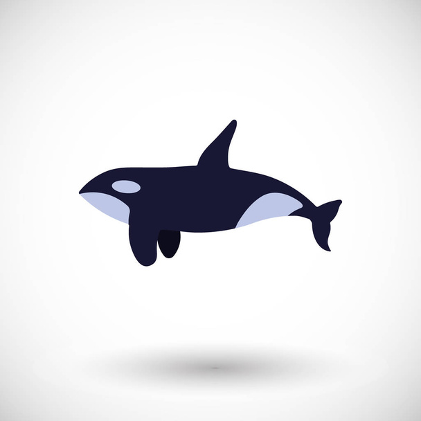 Killer whale vector flat icon - Vektor, Bild