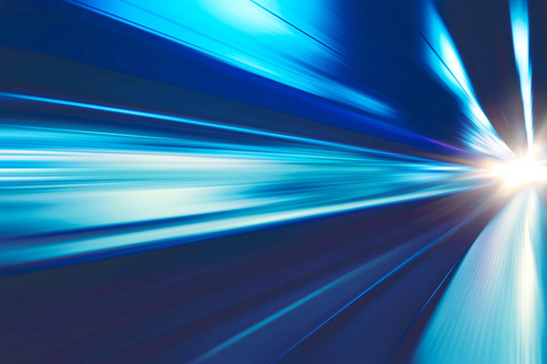 High-Speed-Business-und Technologie-Konzept, Beschleunigung superschnelle schnelle Bewegung Unschärfe des Bahnhofs für Hintergrund-Design. - Foto, Bild