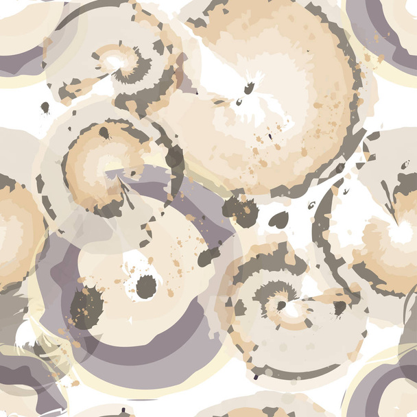 Seamless decorative background with blots and splashes. Watercolor background. Vector illustration. Textile rapport. - ベクター画像