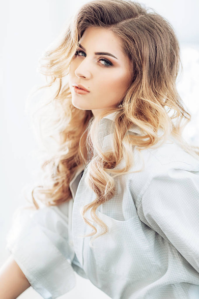 Beautiful  young blond woman  - Fotoğraf, Görsel
