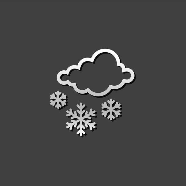 雪の結晶アイコンのデザイン - ベクター画像