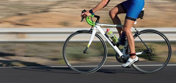 Motion blur of a bike race with the bicycle - Photo, Image