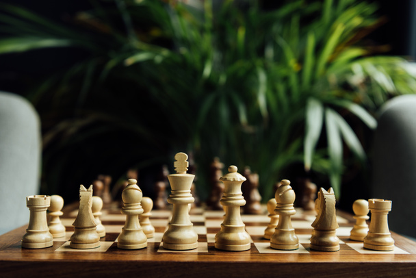 chess set on chess board - Photo, Image