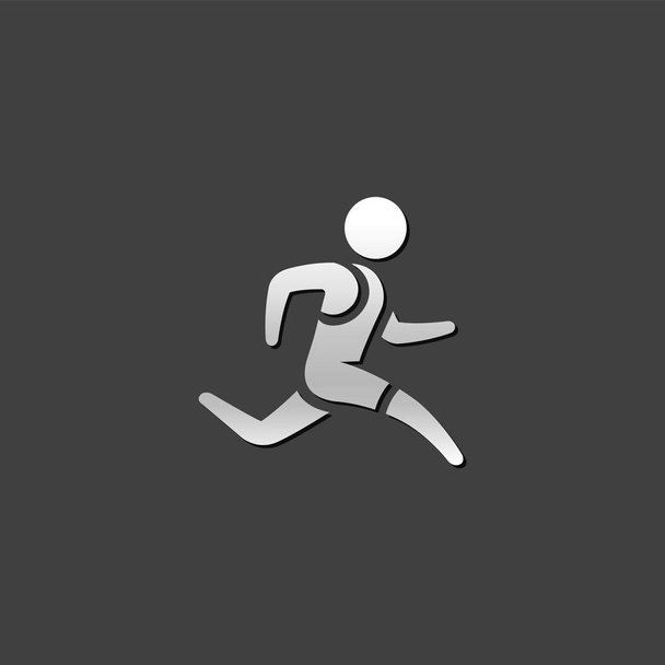futó sportoló ikon - Vektor, kép