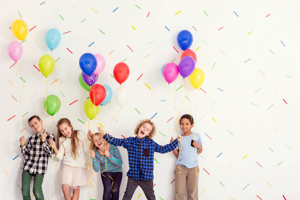 Happy kids with balloons - Foto, Imagem
