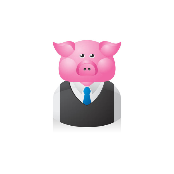 Avatar dell'uomo d'affari del maiale
  - Vettoriali, immagini