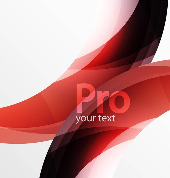 Futuristic hi-tech glass wave abstract background. Color curvy line with glossy effect - Вектор,изображение