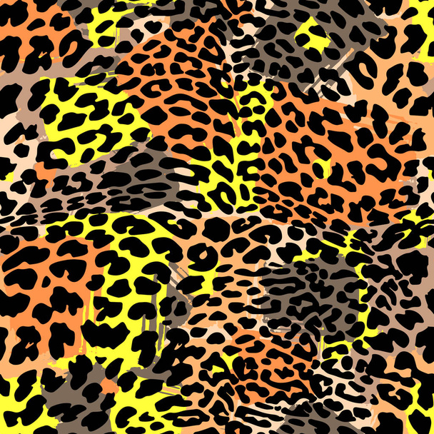Moda leopardo exótico patrón sin costuras
. - Vector, Imagen