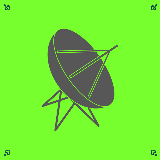Symbol für Satellitenschüssel - Vektor, Bild