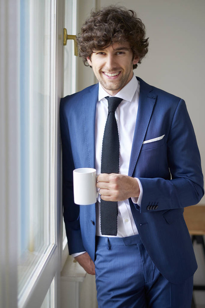 businessman drinking coffee - Photo, Image