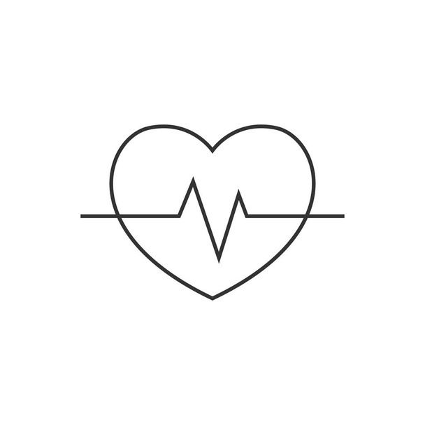 Ícone de contorno - Frequência cardíaca
 - Vetor, Imagem