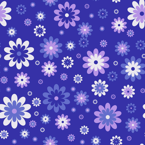 Seamless cute floral pattern. Vector background - Вектор, зображення