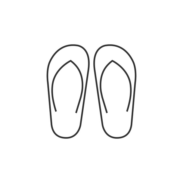 Overzicht icon - Slipper sandal - Vector, afbeelding