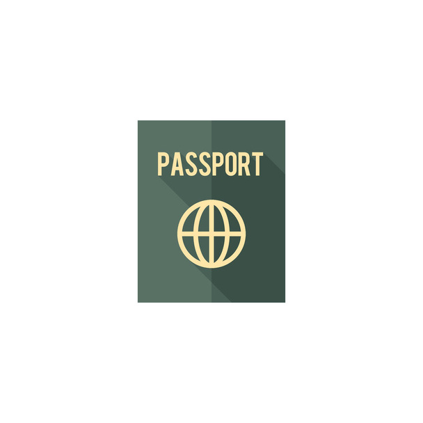 フラット アイコン - パスポート - ベクター画像