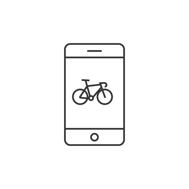 Osnovy ikona - cyklistická aplikace - Vektor, obrázek