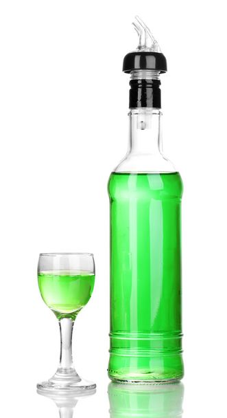 Tasty green cocktail isolated on white - Fotó, kép