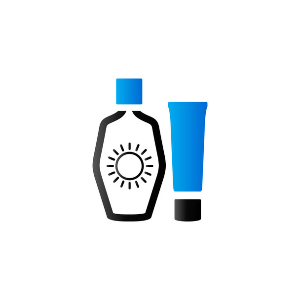 Duo Tone ikona - opalovací pleťová voda - Vektor, obrázek