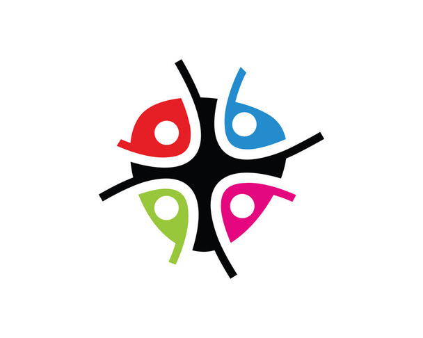 Közösségi logó Template Design Vector, Emblem, Design Concept, Creative Symbol, Icon - Vektor, kép