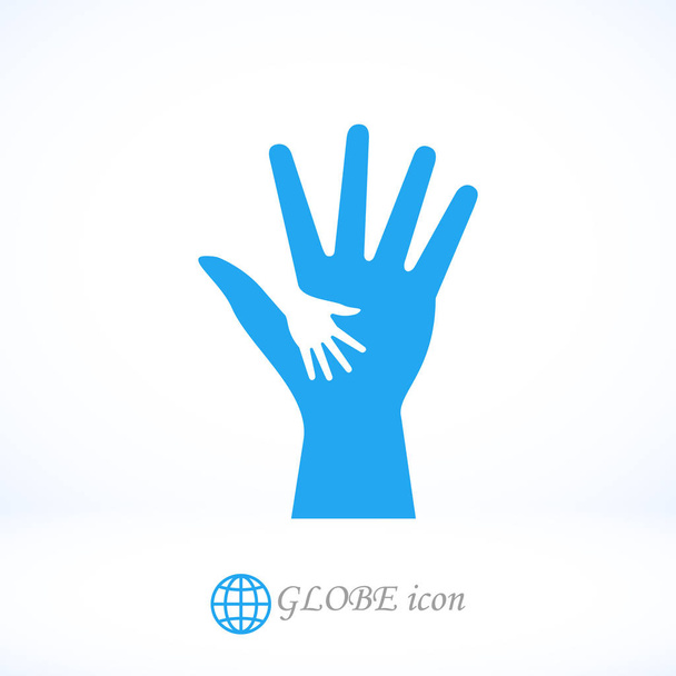 Gondoskodó kéz ikon - Vektor, kép