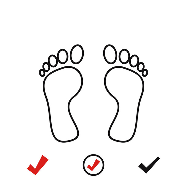vetor ícone pés
  - Vetor, Imagem
