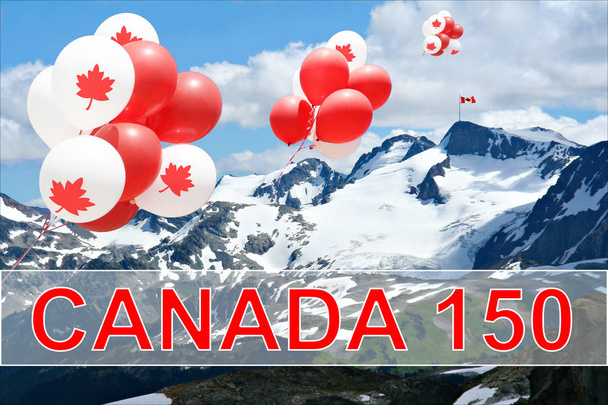 воздушные шары дня Канады - Фото, изображение