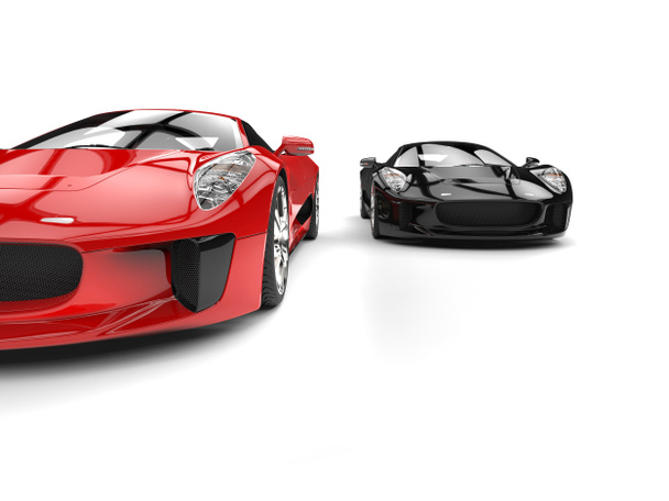Σούπερ σπορ αυτοκίνητα - κόκκινο και μαύρο  - Φωτογραφία, εικόνα