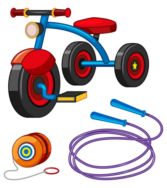 Tricycle et autres jouets
 - Vecteur, image