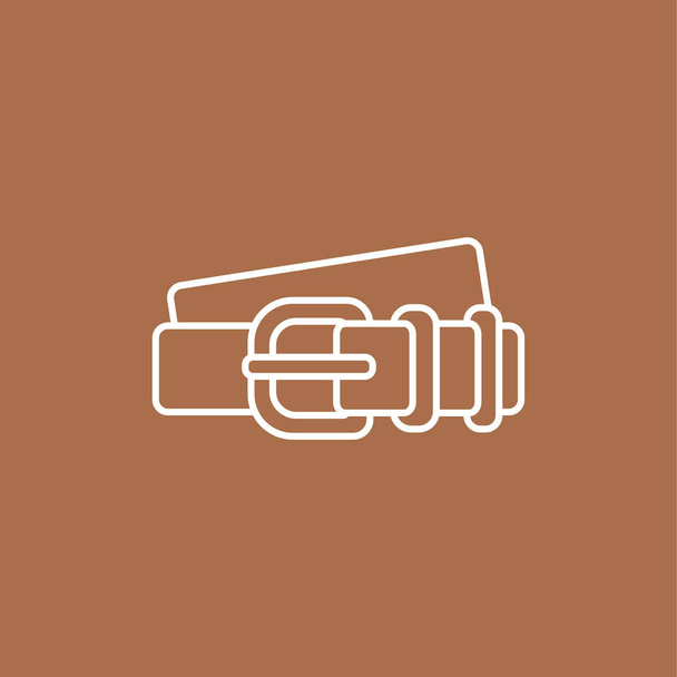 Leather belt icon - Vector, Image