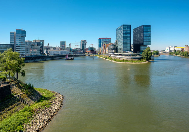 Dusseldorf cityscape with Rhine river - Photo, Image