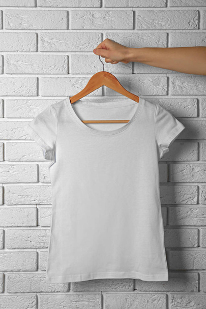 Blank white t-shirt  - Фото, зображення