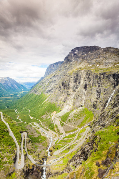 Trolls Path Trollstigen mountain road in Norway - Foto, afbeelding